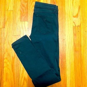 GUESS? Green skinny pants